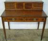  Inlaid Flame Mahogany Leather Top Ladies Desk 