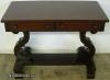  Mahogany Empire Console Table With 2 Drawers 