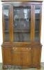  Mahogany Flat Glass China Cabinet 