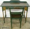  Paint Decorated Ladies Desk With Chair 