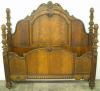  Ornate Burl Walnut Poster Bed 