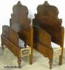  Pair Burl Walnut Twin Beds 