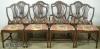  Set Mahogany Shieldback Dining Chairs 