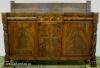  Empire Acanthus Carved Flame Mahogany Paw Foot Sideboard 