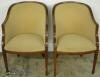  Pair Mahogany Club Chairs 
