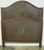  Ribbon Mahogany Paint Decorated Twin Bed 