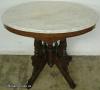  Walnut Victorian Oval Marble Top Lamp Table 