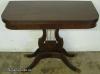 Flame Mahogany Lyre Base Game Table Flame Mahogany Lyre Base Game Table