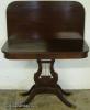 Flame Mahogany Lyre Base Game Table Flame Mahogany Lyre Base Game Table