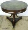  Mahogany Leather Top Drum Table 