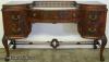 Flame Mahogany Vanity With Stretcher Base 