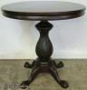  Mahogany Ball And Claw Pedestal Center Table 