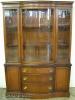  Mahogany Curved Glass China Cabinet 