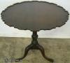  Mahogany Pie Crust Tilt Top Table With Talon Feet 