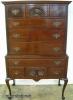  Mahogany Queen Ann 10 Drawer Chest On Chest 