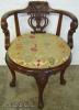  Ornate Mahogany Revolving Vanity Stool 