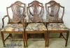  Set Of 6 Mahogany Shieldback Dining Chairs 