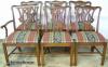  Set Of 6 Walnut Dining Chairs 