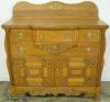  Ornate Golden Oak Sideboard 