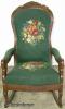  Walnut Victorian Needlepoint Rocker 