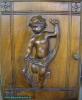  Ornate Telephone Cabinet Figural Carving 