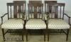  Inlaid Flame Mahogany Dining Chairs 