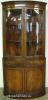 Mahogany Curved Glass Corner Cabinet Mahogany Curved Glass Corner Cabinet