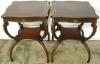  Mahogany Leather Top Tables 