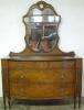  Ornate Burl Walnut Dresser 