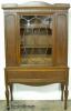  Burl Walnut China Cabinet 