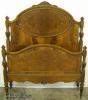  Burl Walnut Twin Bed 
