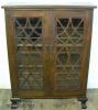  Glass Door Bookcase Music Cabinet 